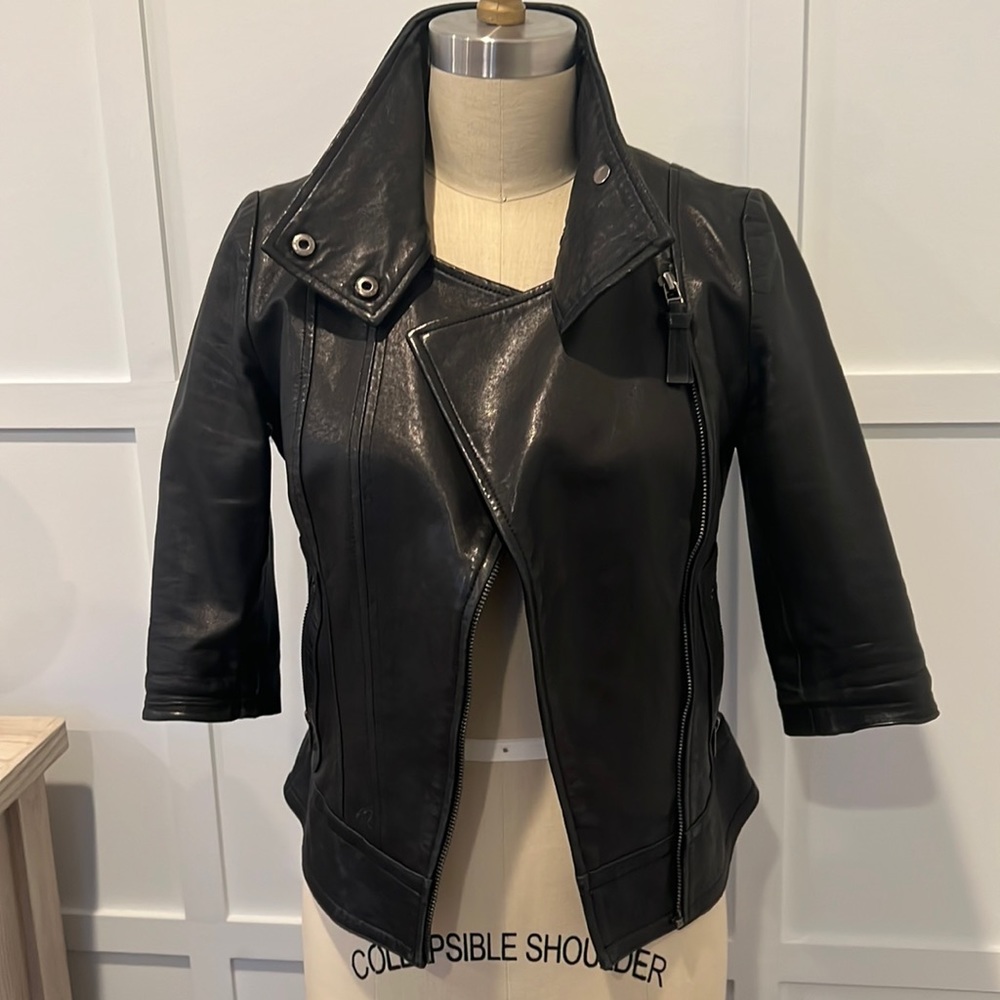 Mackage leather jacket, xs, black